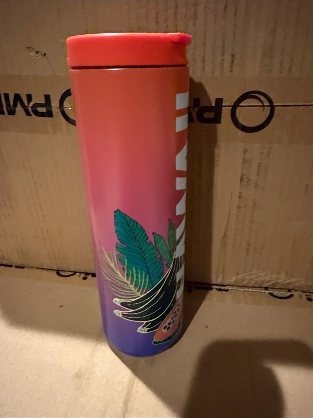 Starbucks Hawaii Gradient Red Pink Travel Tumbler